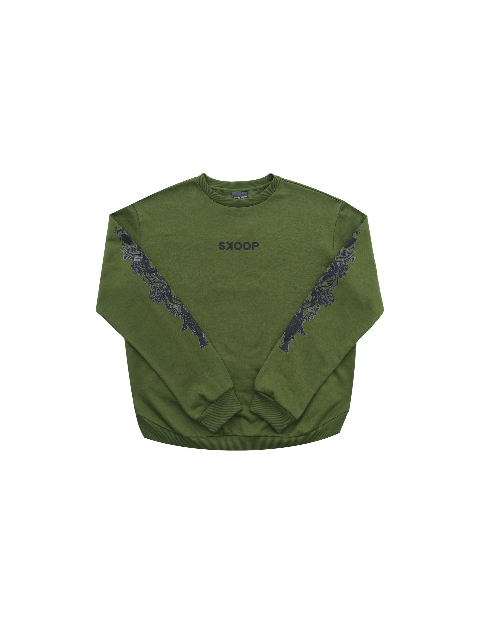 SKOOP® Sweater Wvlf Art Olive Green