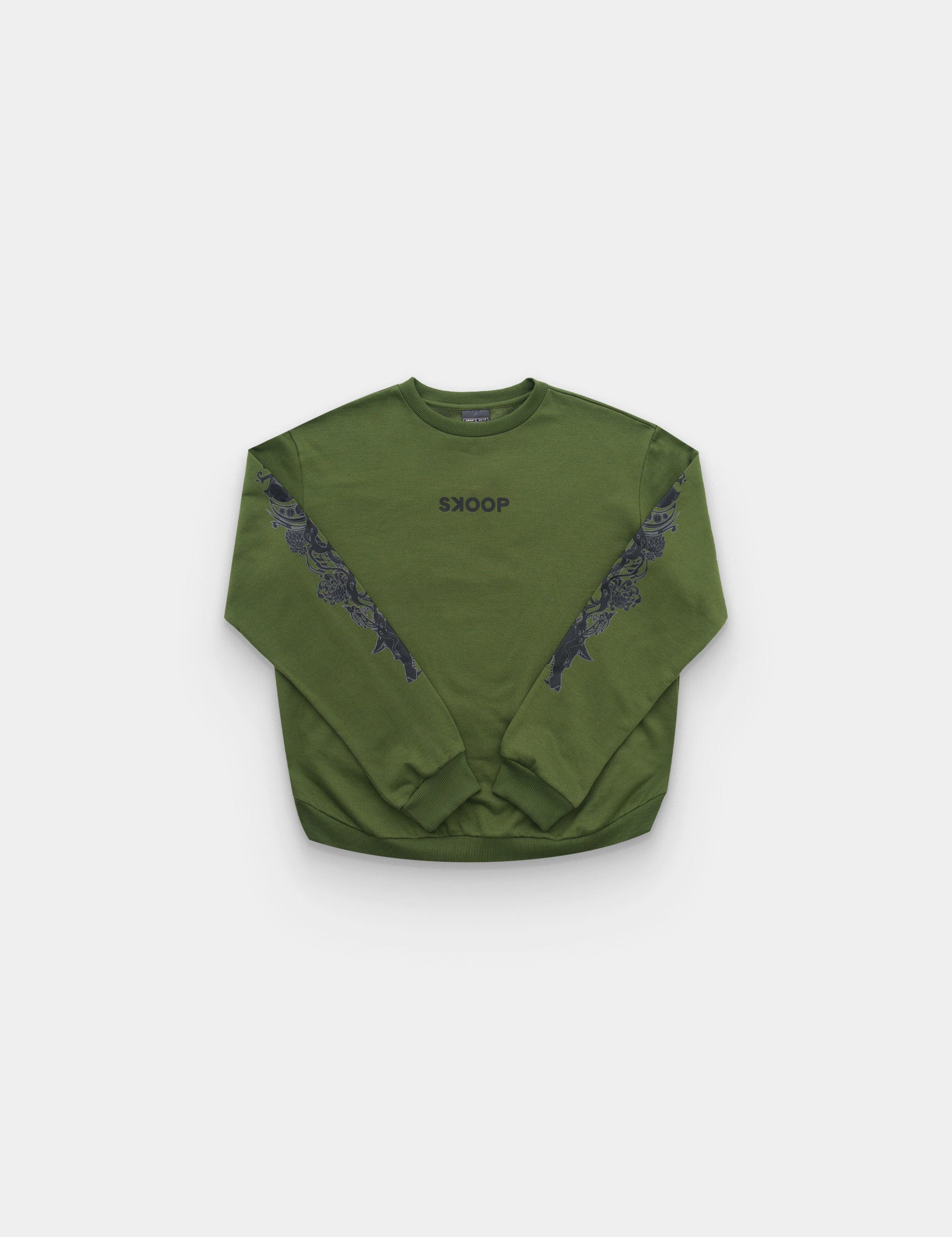SKOOP® Sweater Wvlf Art Olive Green