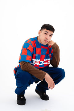 SKOOP® Checkered Kommunity Jersey Blue Orange - SKOOP