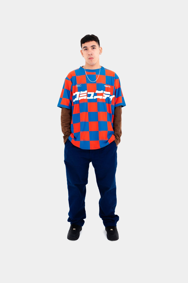 SKOOP® Checkered Kommunity Jersey Blue Orange - SKOOP