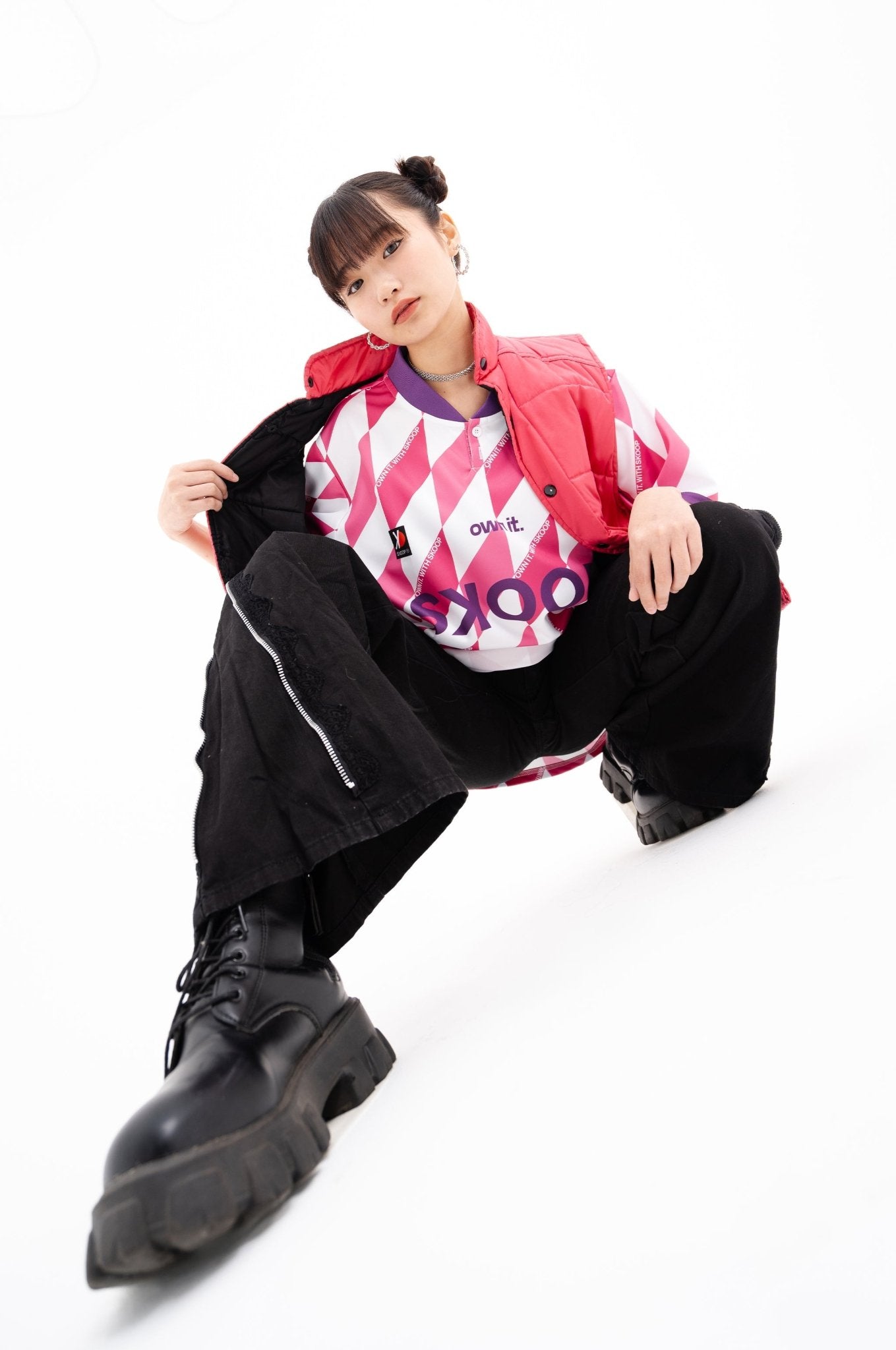 SKOOP® Evergreen Buttoned Collared Jersey Pink - SKOOP