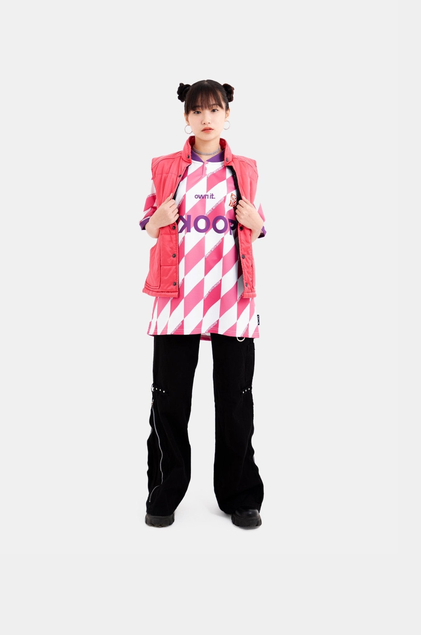 SKOOP® Evergreen Buttoned Collared Jersey Pink - SKOOP