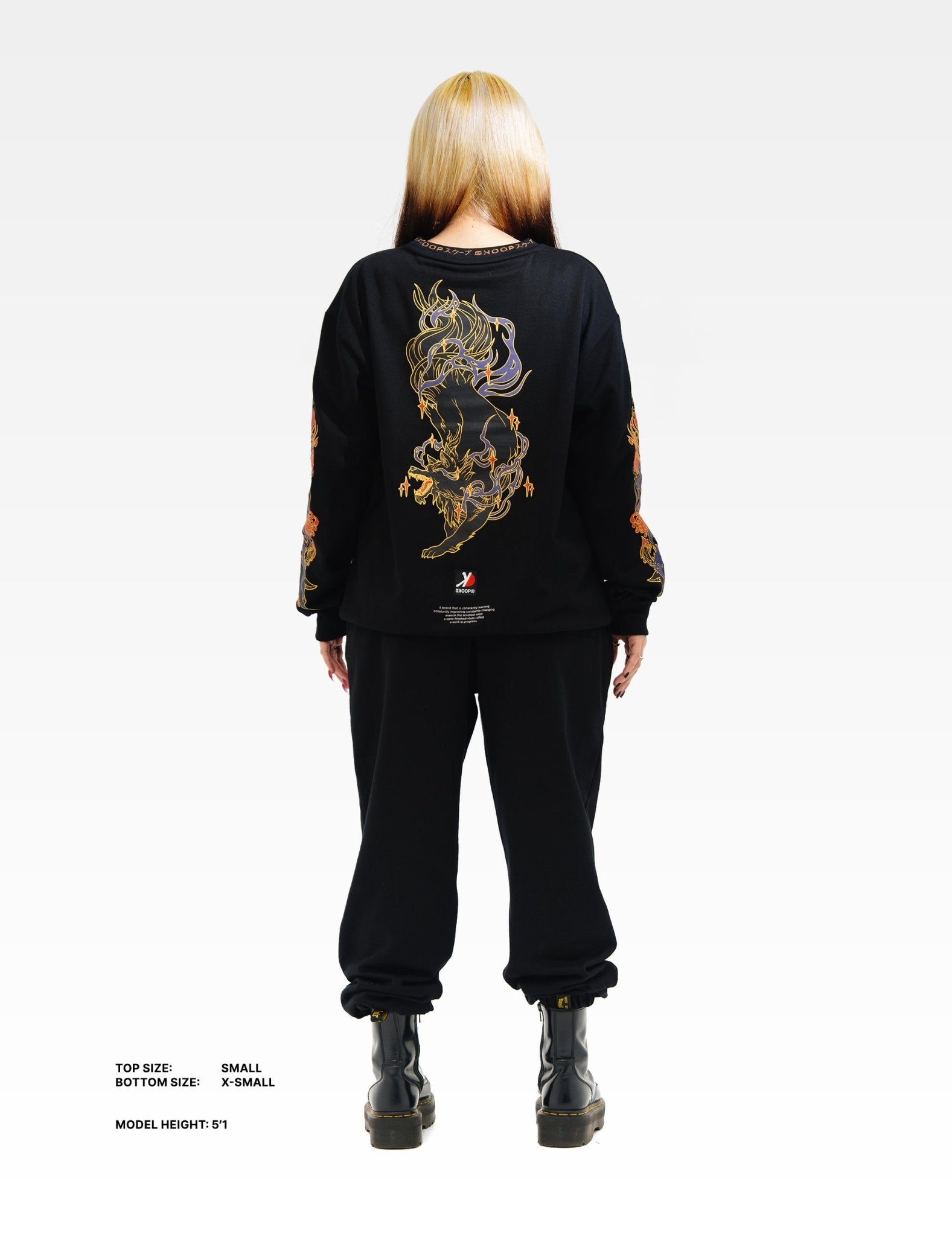 SKOOP® Sweater Wvlf Art Black - SKOOP