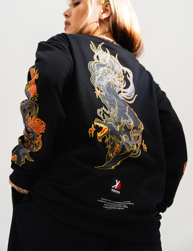 SKOOP® Sweater Wvlf Art Black - SKOOP