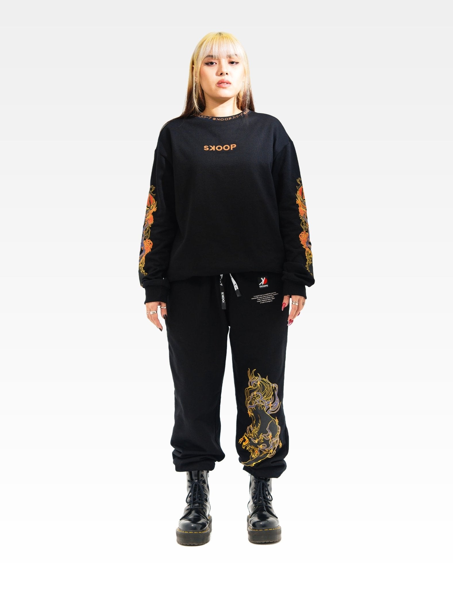 SKOOP® Sweater Wvlf Art Black - SKOOP