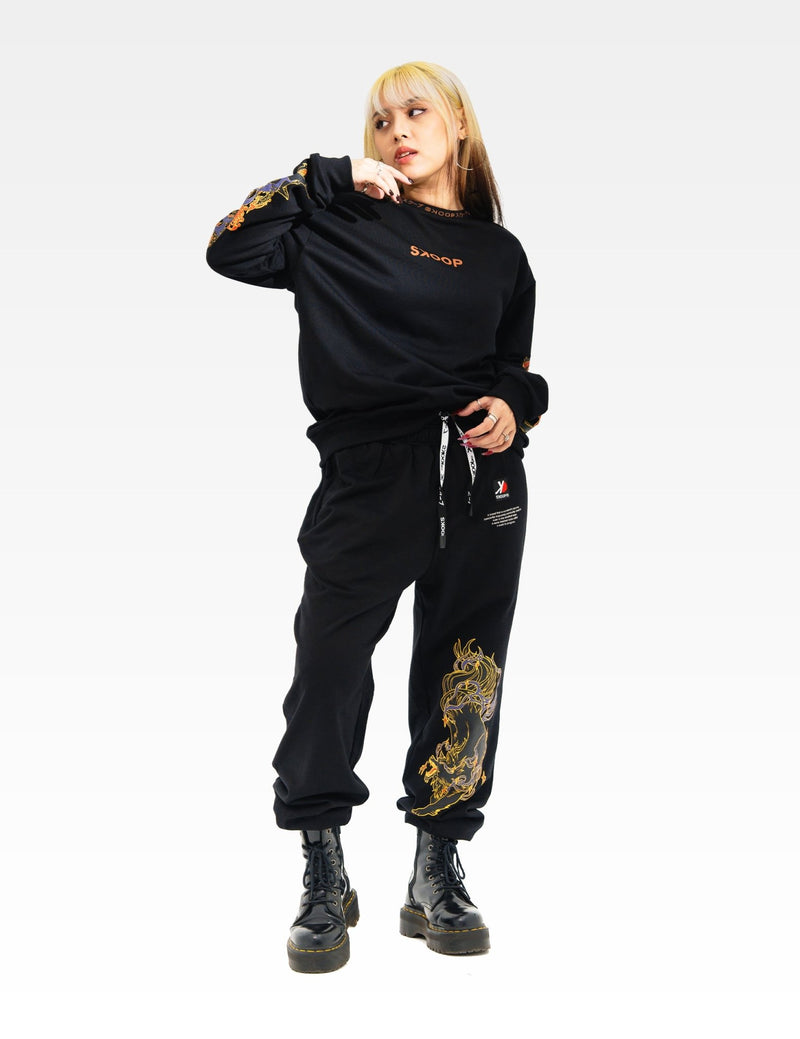 SKOOP® Sweatpants Wvlf Art Black - SKOOP