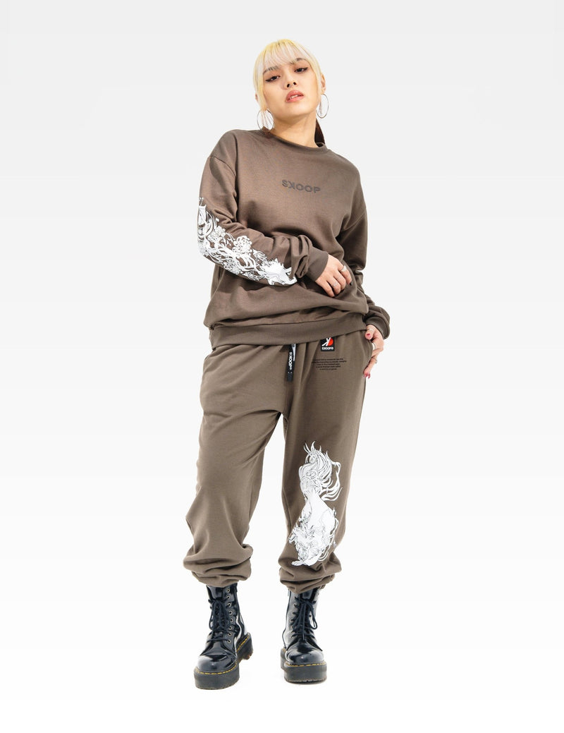 SKOOP® Sweater Wvlf Art Gray White - SKOOP