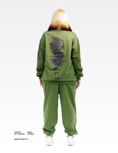SKOOP® Sweater Wvlf Art Olive Green - SKOOP