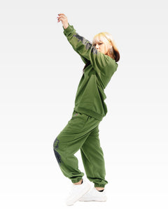 SKOOP® Sweatpants Wvlf Art Olive Green - SKOOP