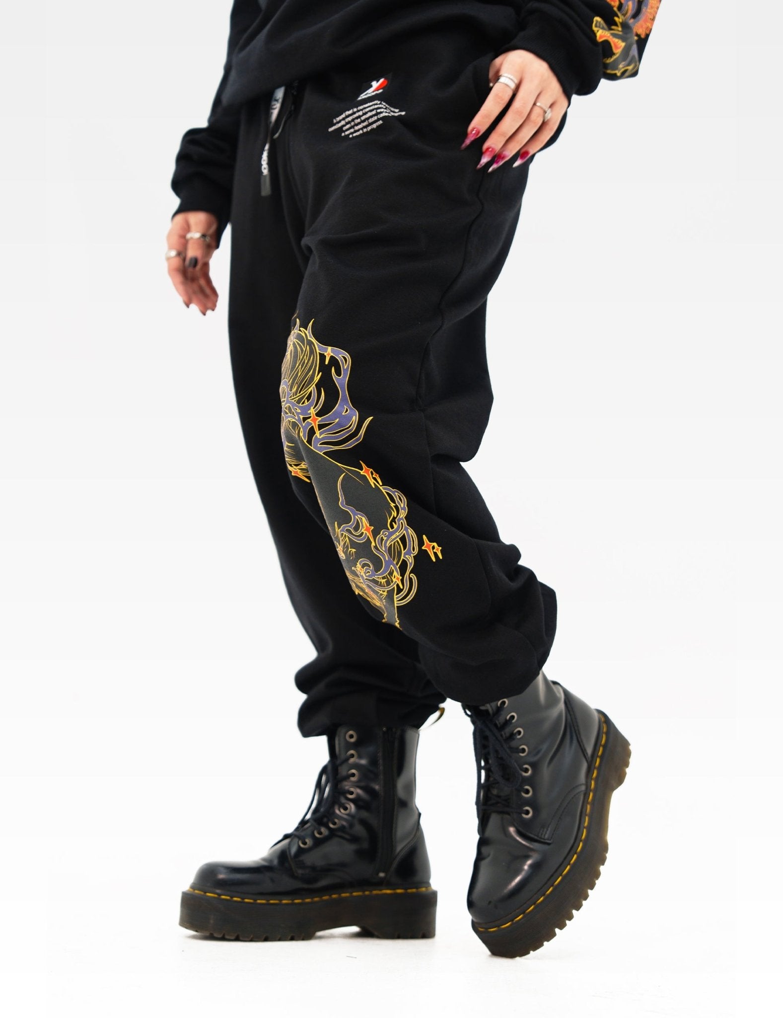 SKOOP® Sweatpants Wvlf Art Black - SKOOP