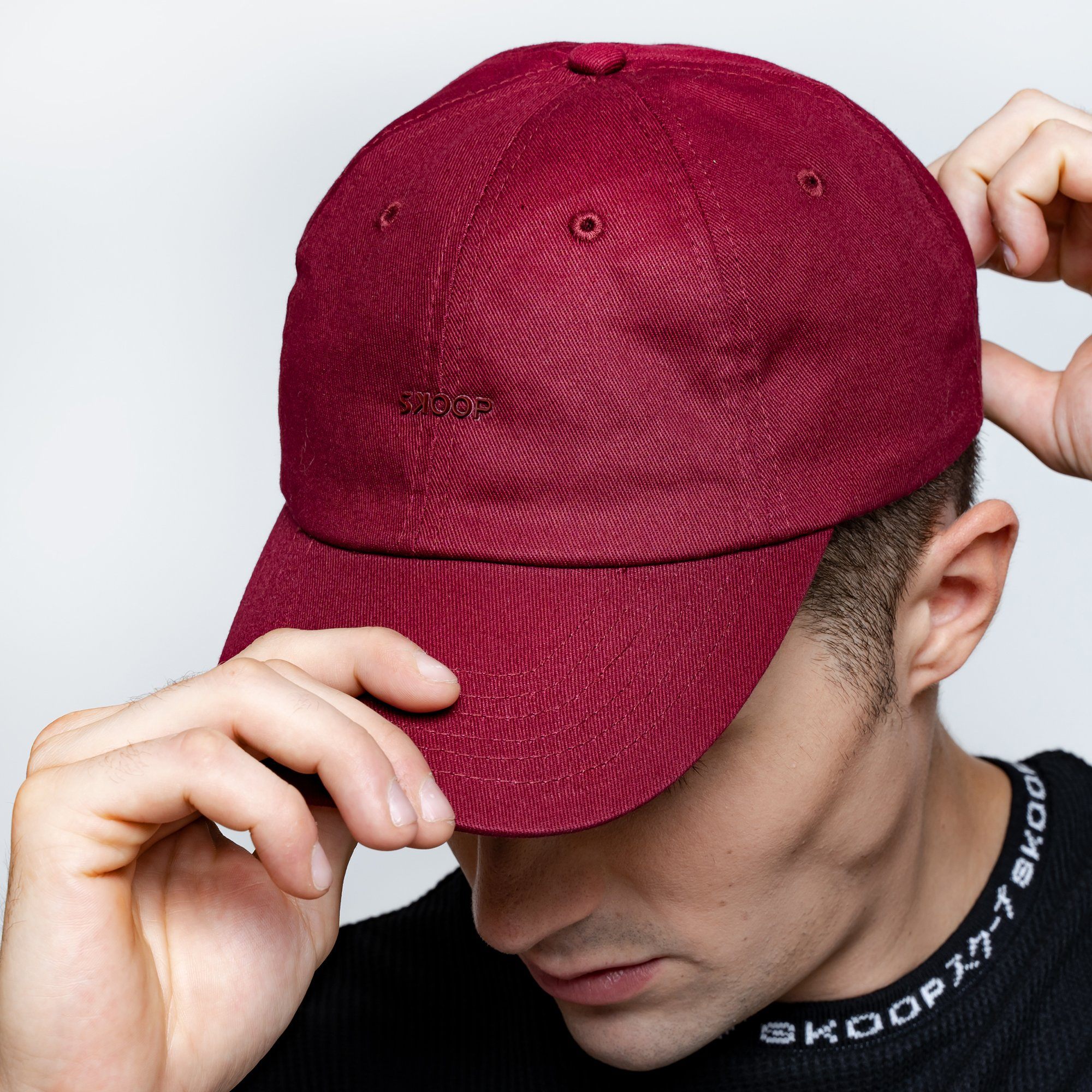 Original Burgundy Cotton Twill Cap - SKOOP