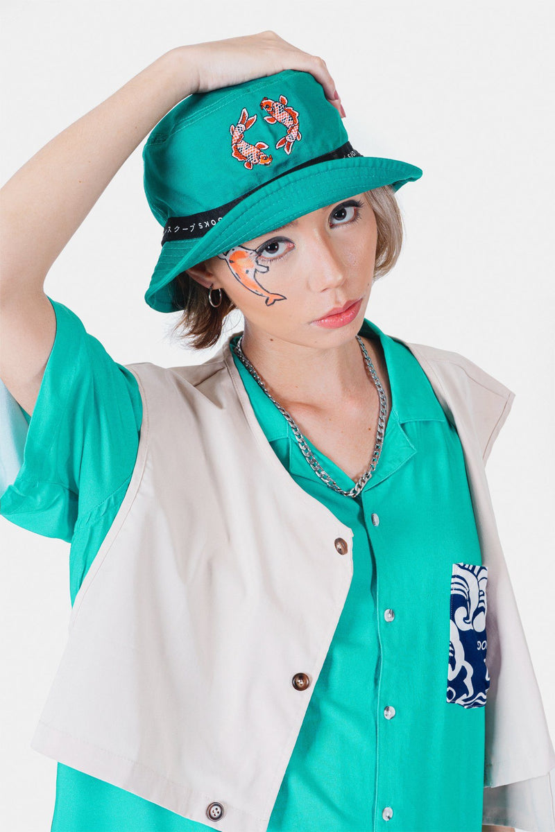 Teal Carp Oversized Polo - SKOOP