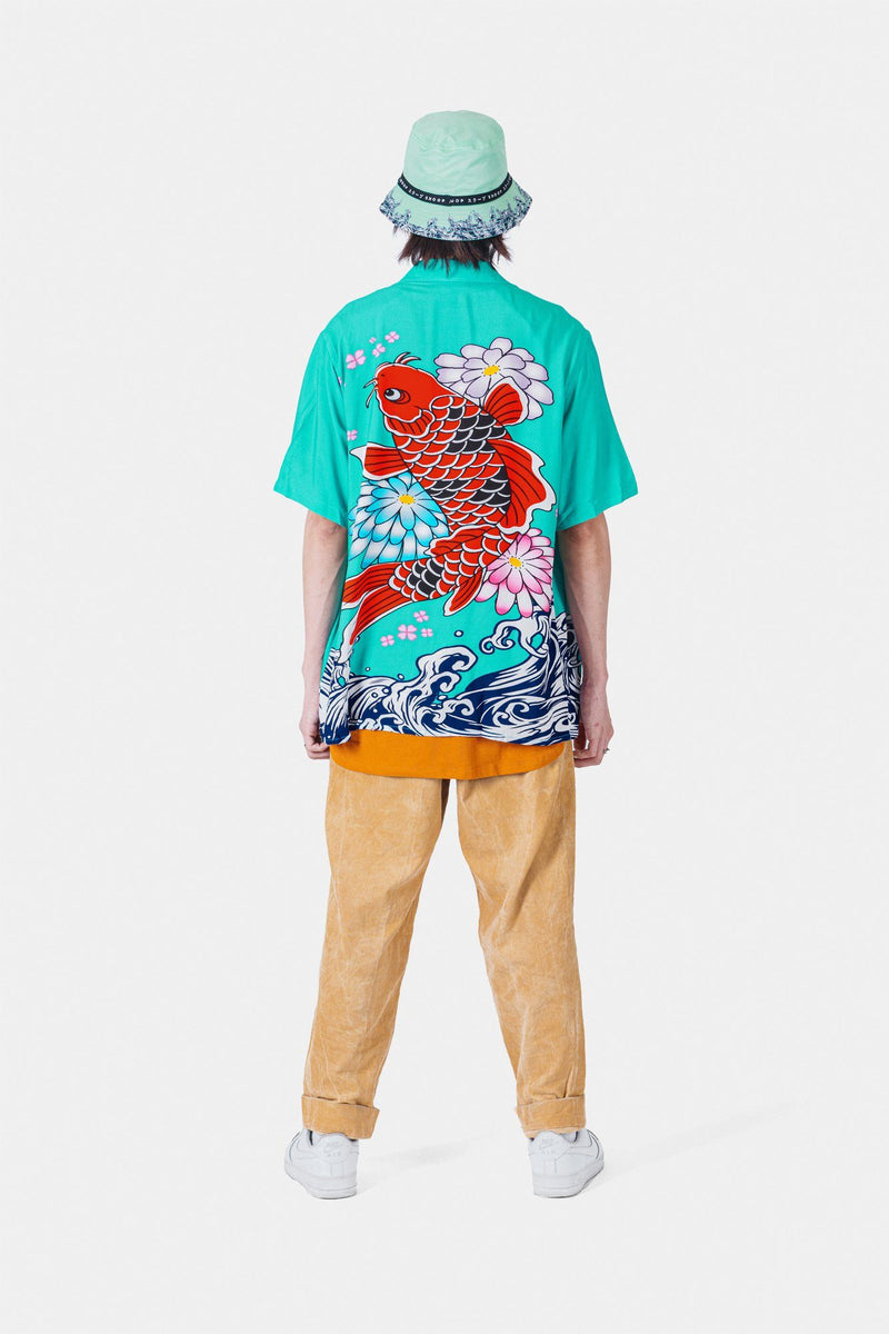 Teal Carp Oversized Polo - SKOOP