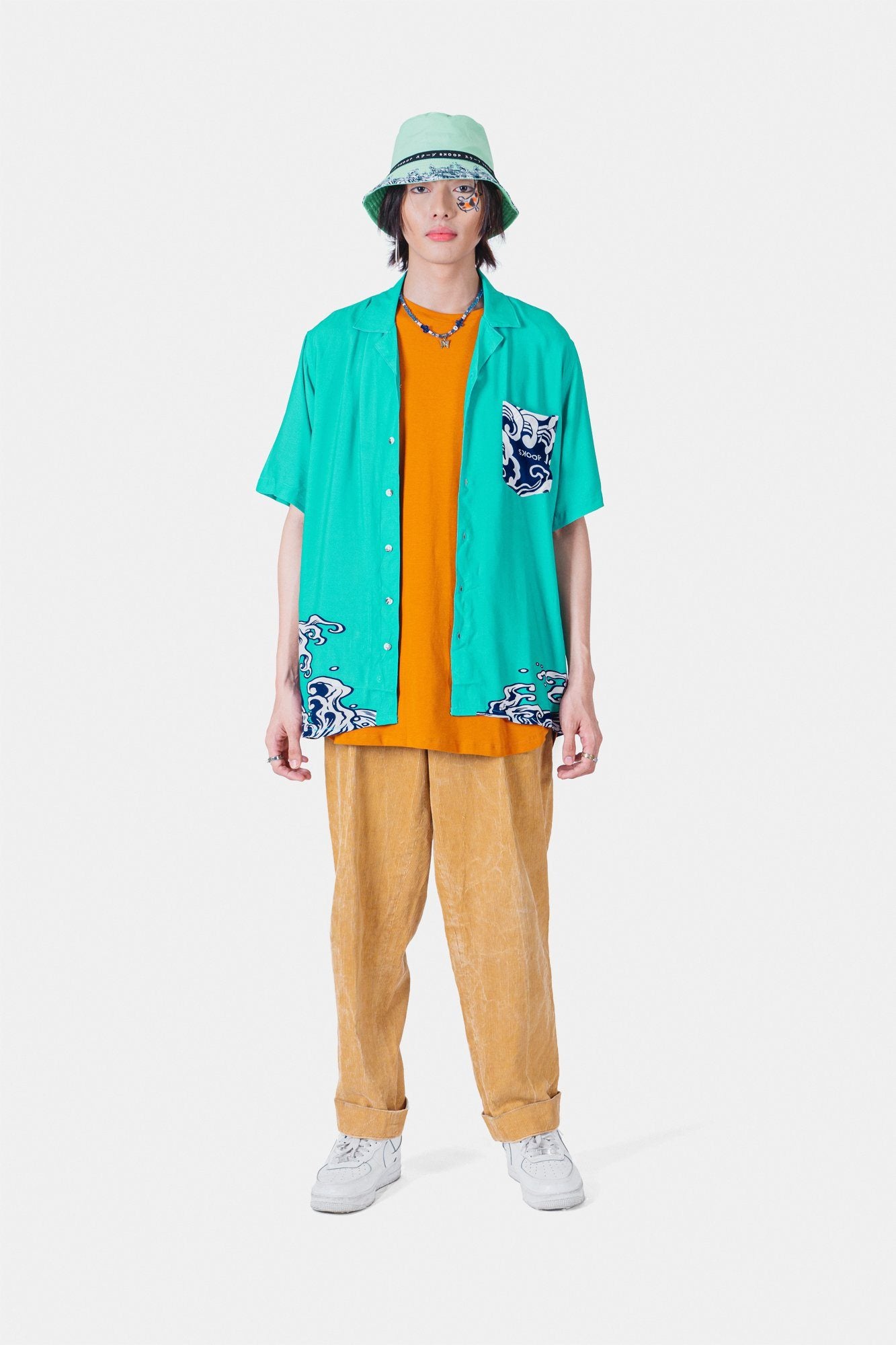 Teal Carp Oversized Polo - SKOOP