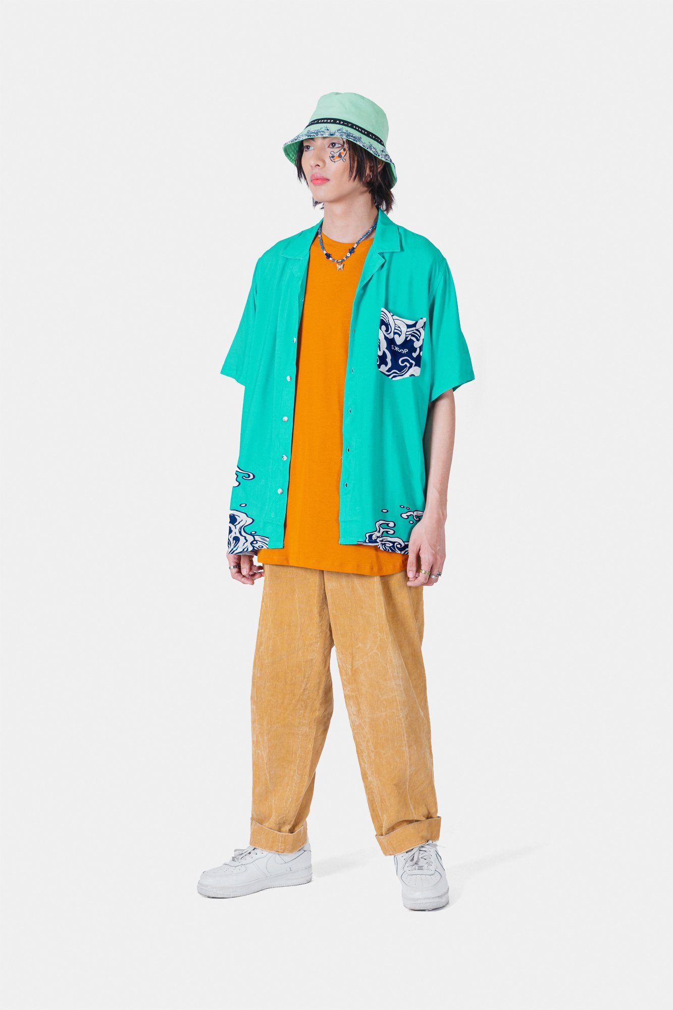 Teal Carp Oversized Polo - SKOOP