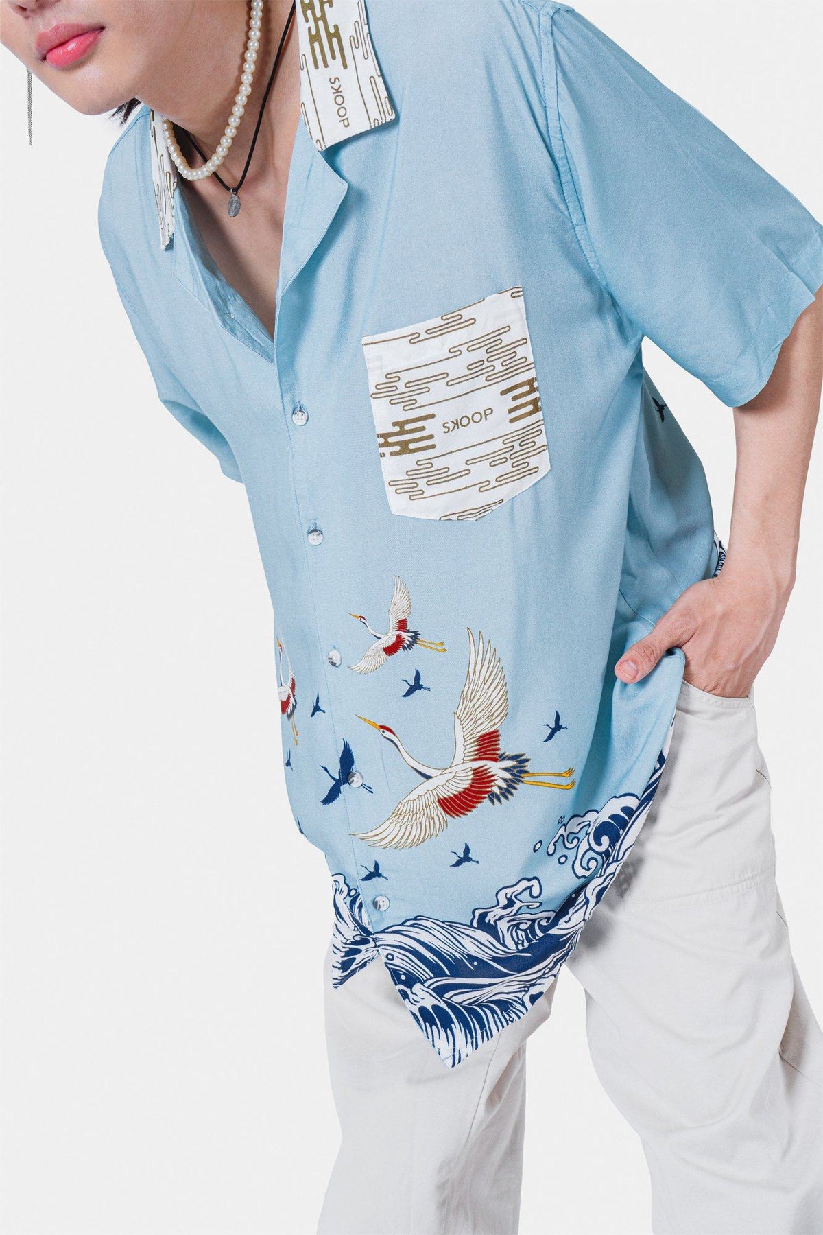 Sky Crane Oversized Polo - Skoop Kommunity
