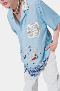Sky Crane Oversized Polo - Skoop Kommunity