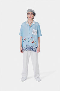 Sky Crane Oversized Polo - Skoop Kommunity