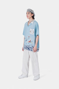 Sky Crane Oversized Polo - Skoop Kommunity