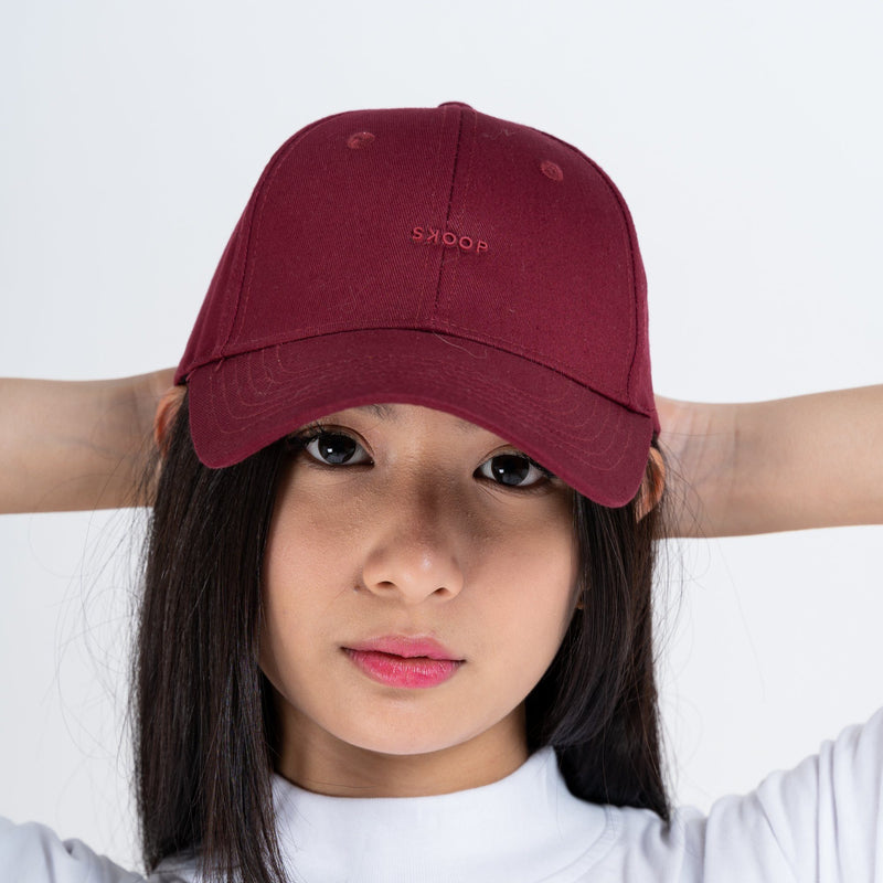Original Burgundy Cotton Twill Cap - SKOOP