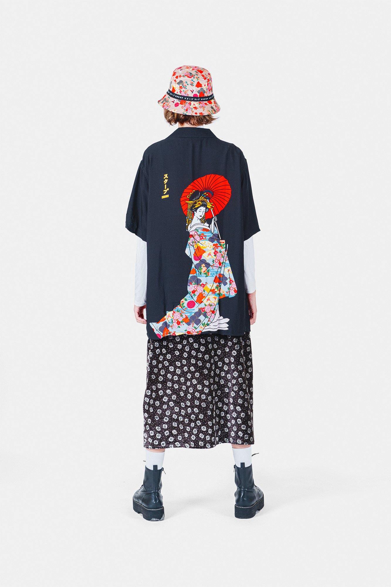 Black Geisha Oversized Polo - SKOOP