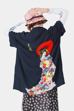 Black Geisha Oversized Polo - SKOOP