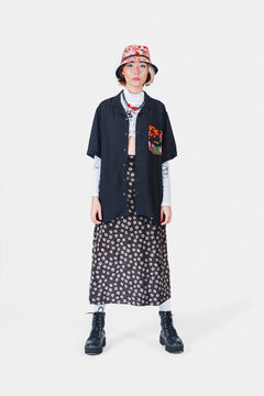 Black Geisha Oversized Polo - SKOOP