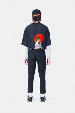 Black Geisha Oversized Polo - SKOOP