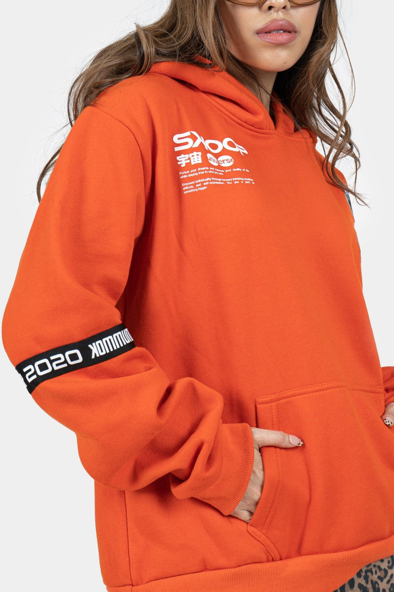 Universe - Orange Space Hoodie - SKOOP