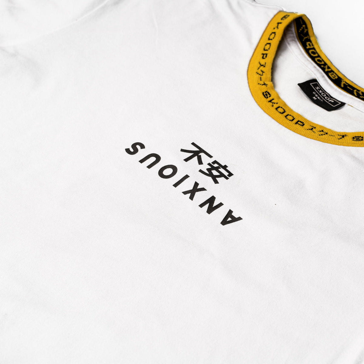 ANXIOUS CREW RINGER TEE - Skoop Kommunity