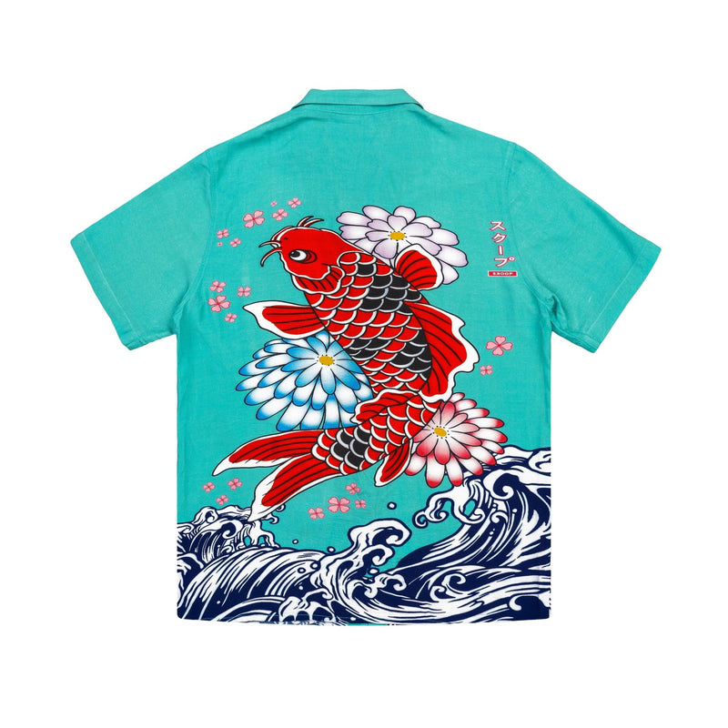 Teal Carp Oversized Polo - SKOOP