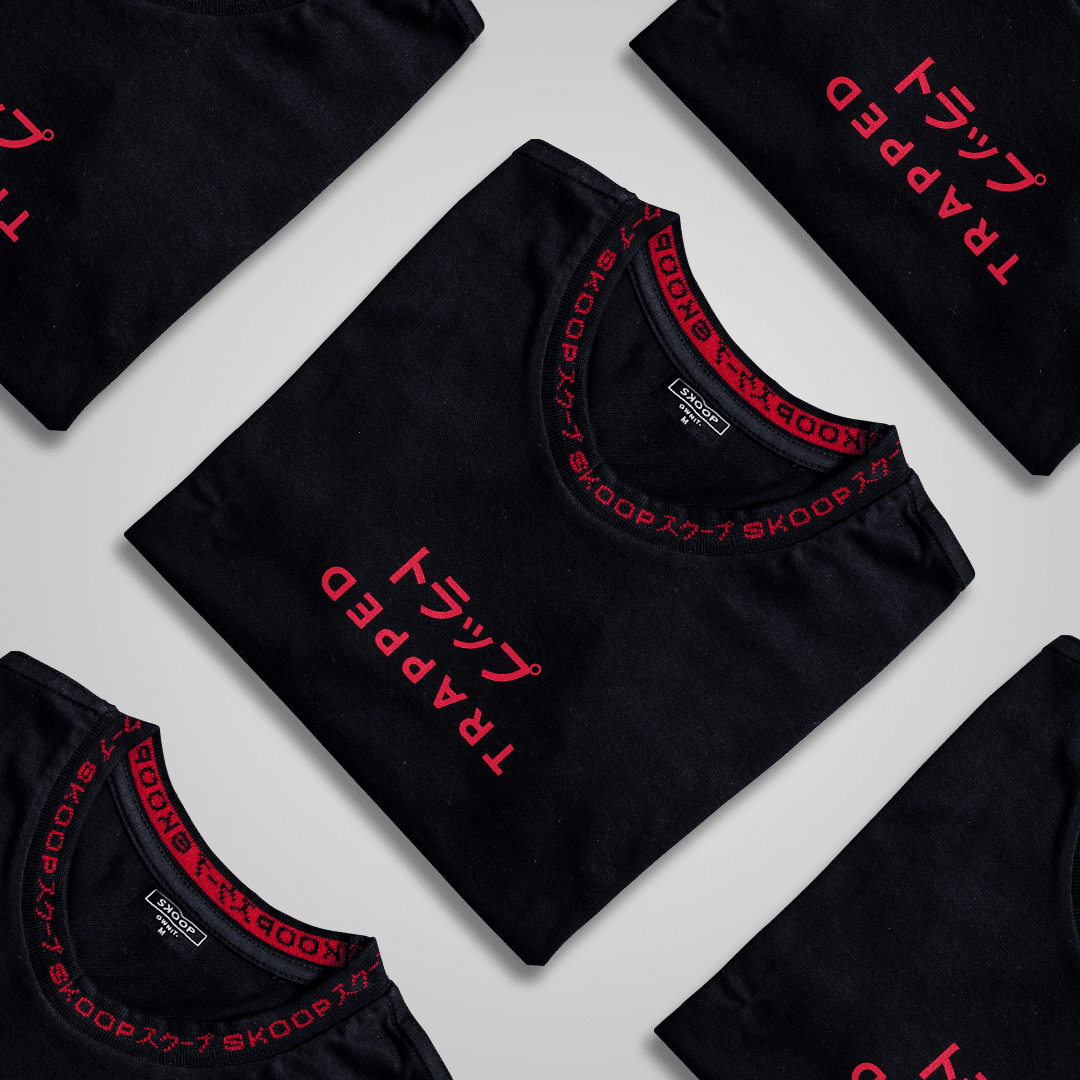 Trapped Signature Black Tee - SKOOP