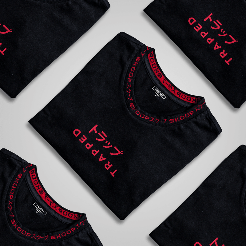 Trapped Signature Black Tee - SKOOP