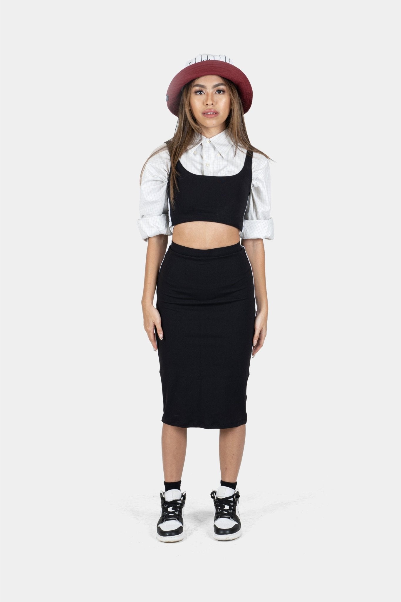 Essentials - Pencil Skirt - Blackberry - SKOOP