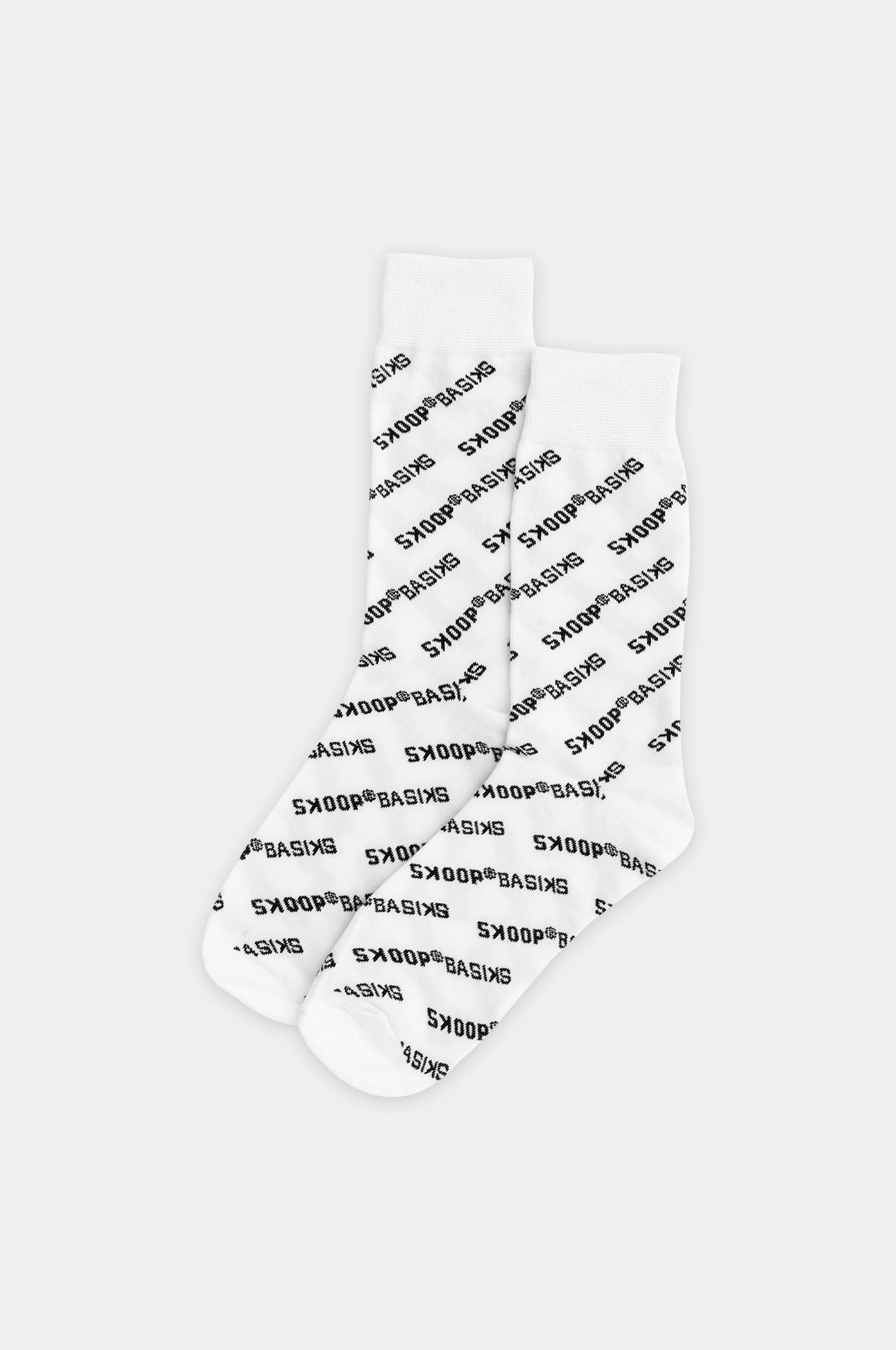 SKOOP® Basiks Pattern Dress Socks White - SKOOP