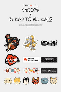 SKOOP® X BE KIND TO ALL KINDS V2 STICKER PACK - SKOOP