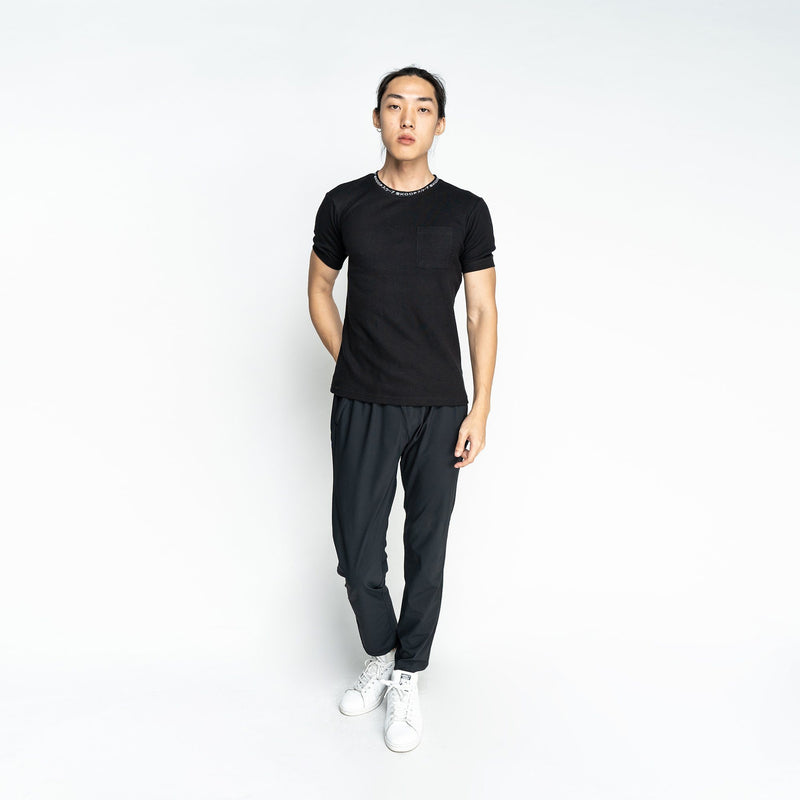 Signature Black Waffle Pocket Tee - SKOOP