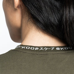 Signature Army Green Waffle Tee - SKOOP