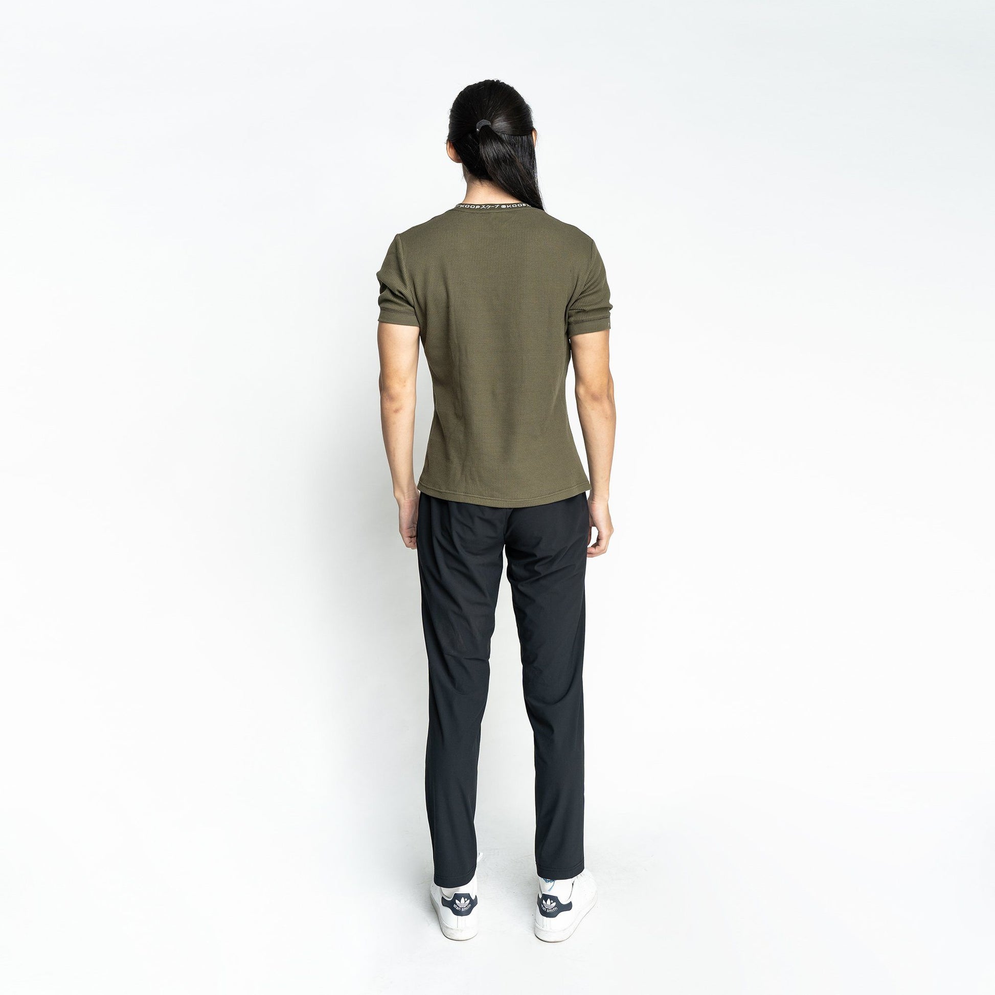 Signature Army Green Waffle Tee - SKOOP
