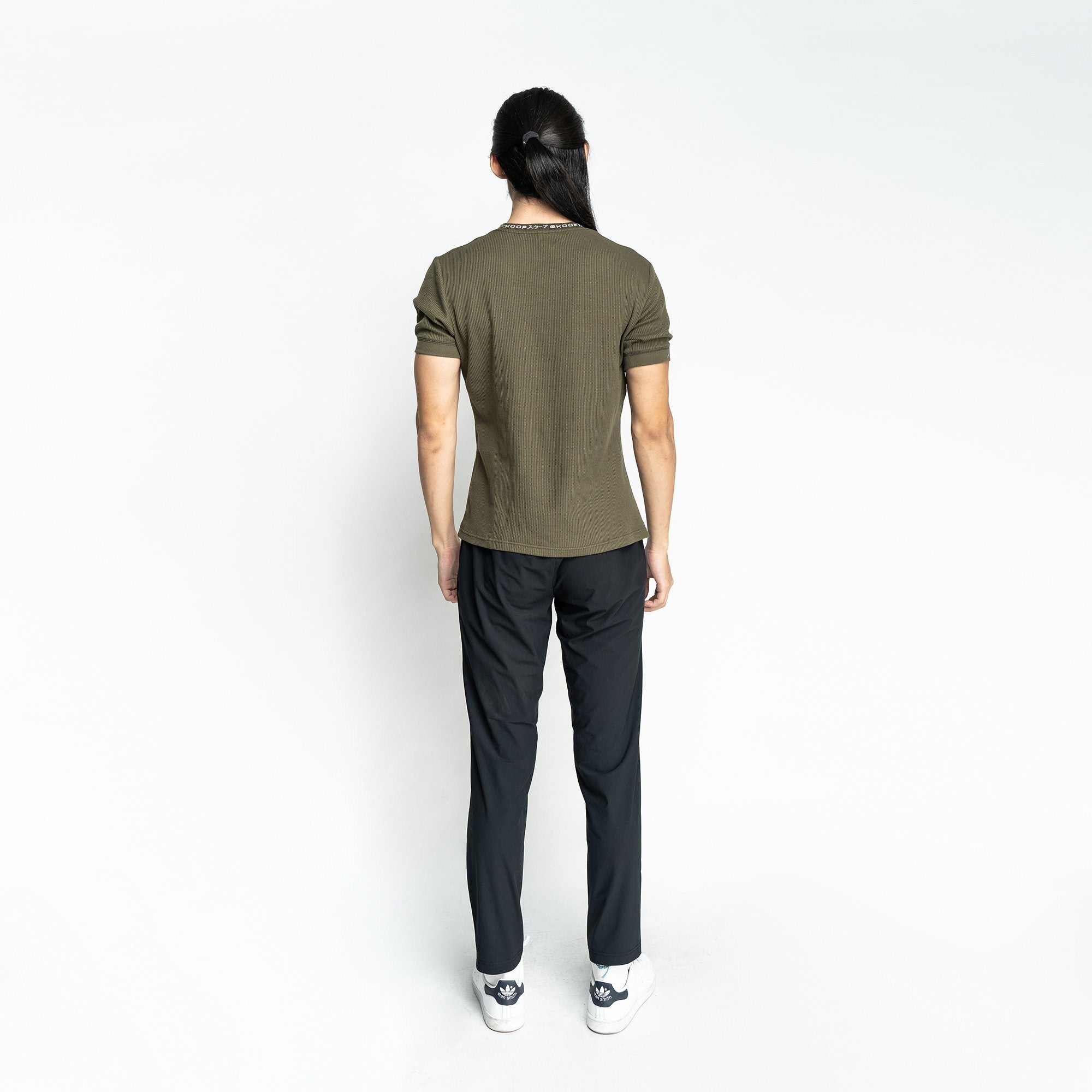 Signature Army Green Waffle Tee - SKOOP