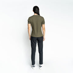 Signature Army Green Waffle Tee - SKOOP