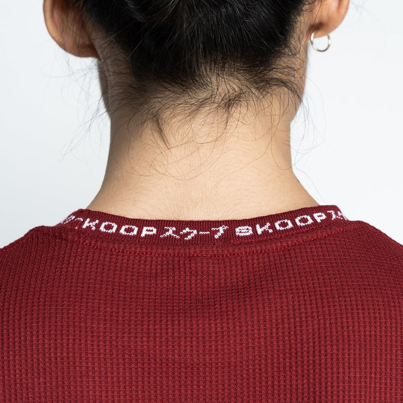 Signature Burgundy Waffle Pocket Tee - SKOOP