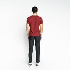 Signature Burgundy Waffle Pocket Tee - SKOOP