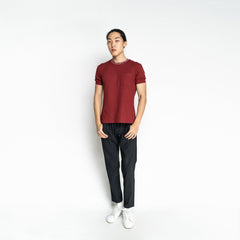 Signature Burgundy Waffle Pocket Tee - SKOOP