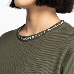 Signature Army Green Waffle Tee - SKOOP