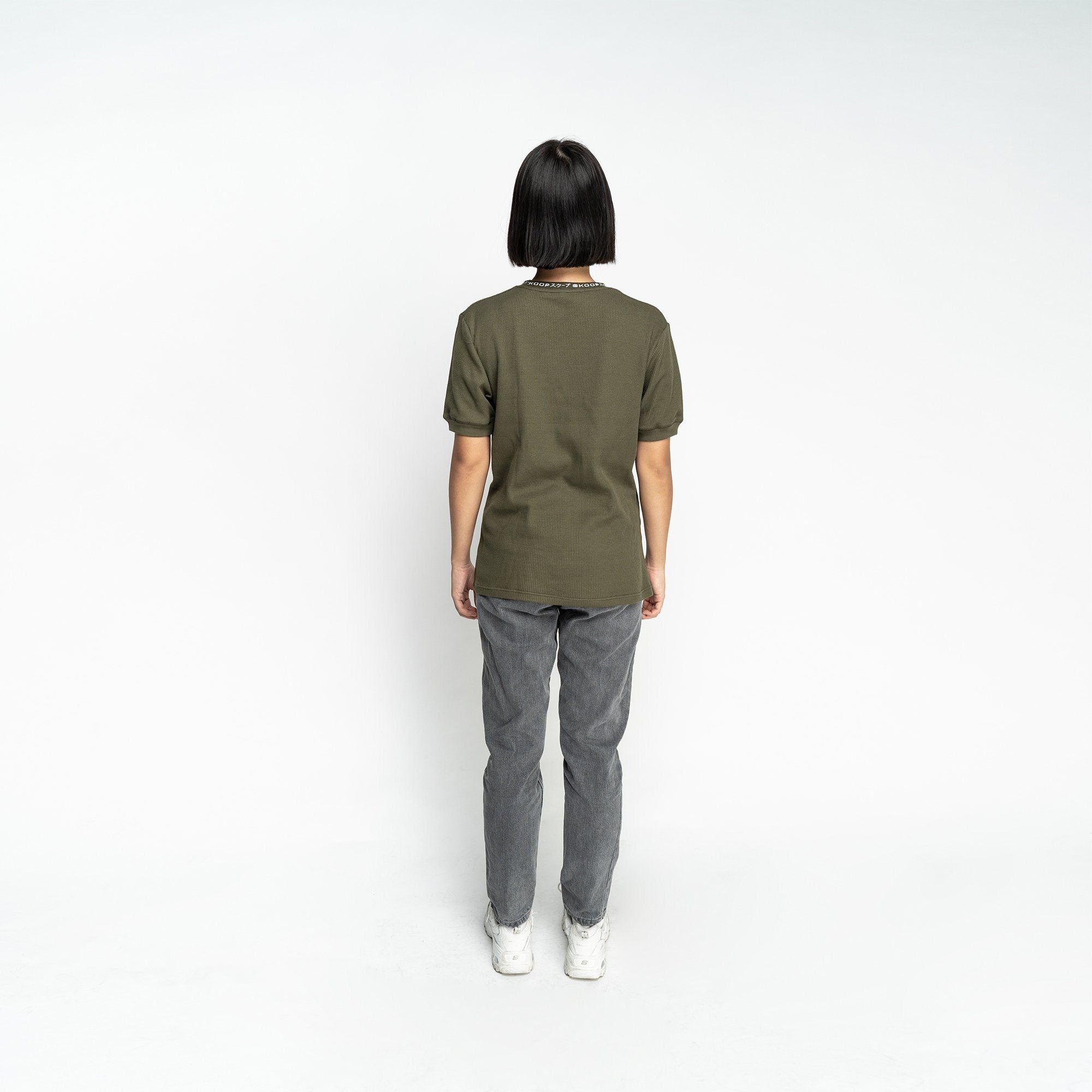 Signature Army Green Waffle Tee - SKOOP