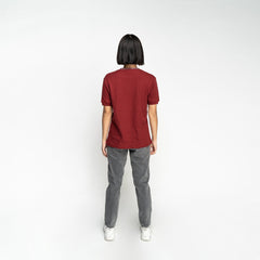 Signature Burgundy Waffle Pocket Tee - SKOOP